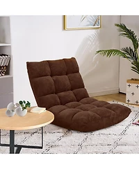 Slickblue Adjustable 14-Position Cushioned Floor Chair - Comfortable and Versatile Seating