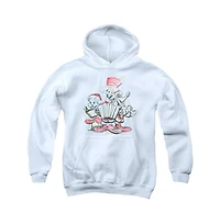 Looney Tunes Youth Holiday Sketch Pull Over Hoodie / Hooded Sweatshirt