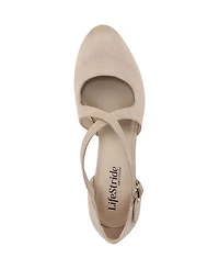 LifeStride Women's Tracy Crisscross Block Heel Pumps