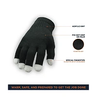 RefrigiWear Men's Touchscreen Gloves - Warm & Durable with Conductive Fingertips