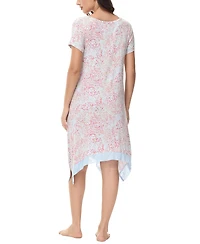 Lori Goldstein Women's Printed Short Sleeve Sleepshirt