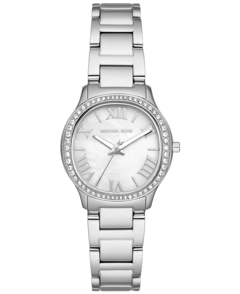 Michael Kors Women's Sage Three-Hand Silver-Tone Stainless Steel Watch 31mm