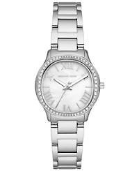 Michael Kors Women's Sage Three-Hand Silver-Tone Stainless Steel Watch 31mm