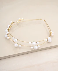 Ettika Topped in Imitation Pearls Headband