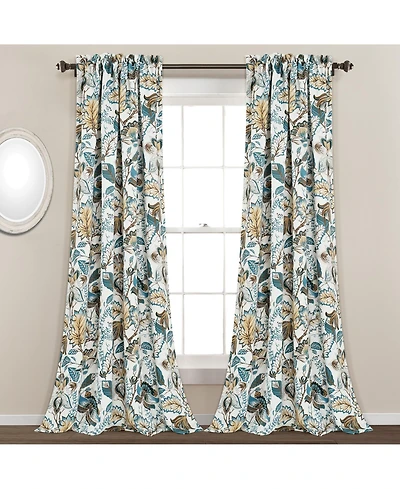 Lush Decor Cynthia Jacobean Light Filtering Window Curtain Panels