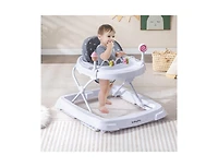 Foldable Baby Activity Walker with Adjustable Height and Detachable Seat Cushion