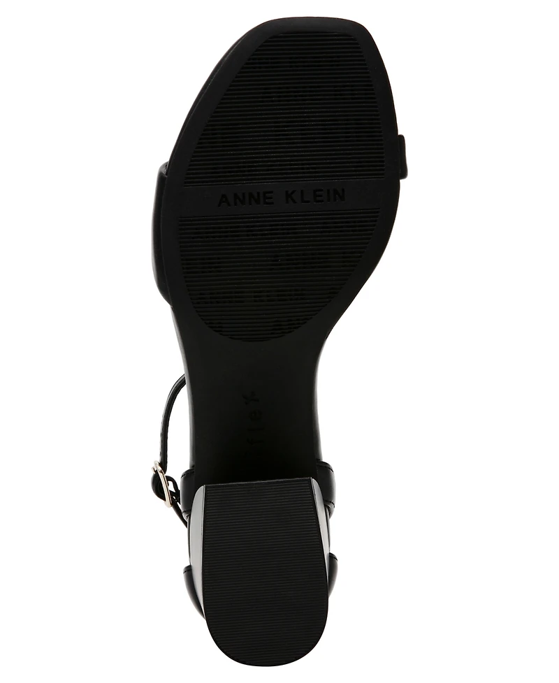 Anne Klein Women's Mia Ankle Strap Block Heel Dress Sandals