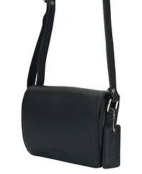 Mancini Pebble Leather Connie Crossbody Handbag