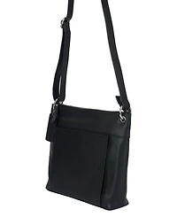 Mancini Pebble Trish Leather Crossbody Handbag with Organizer