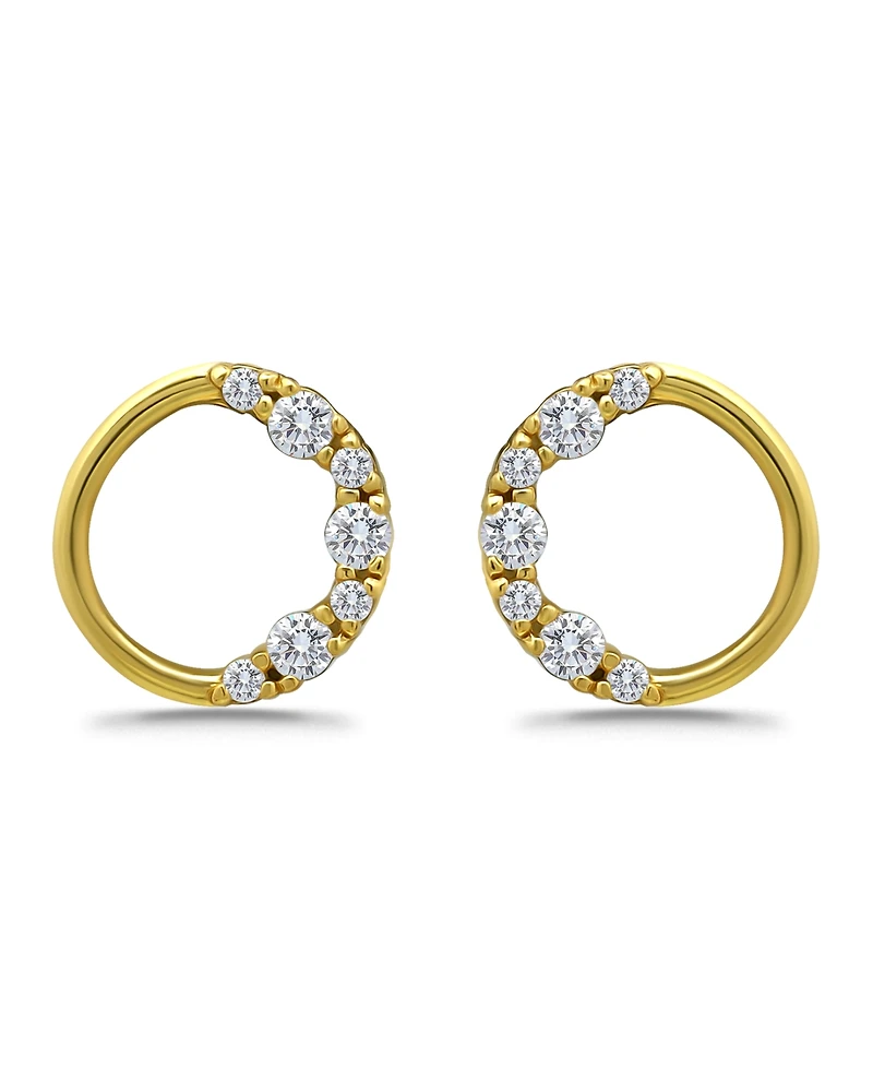 Giani Bernini Cubic Zirconia Circle Stud Earrings in Sterling Silver, Created for Macy's
