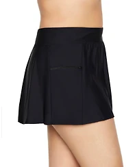 ShapeSolver by Mimi Flamingo Plus Side Zipper Pocket Swim Skort