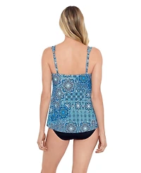 ShapeSolver by Mimi Flamingo Women's Princess Seam Fauxkini One-Piece Swimsuit