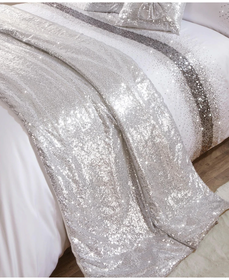 By Caprice Home Hollywood Sequined Quilted Bedspread 90 inch