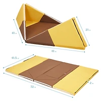 ECR4Kids SoftZone Camp, Canoe and Tumble Too, Chocolate/Yellow