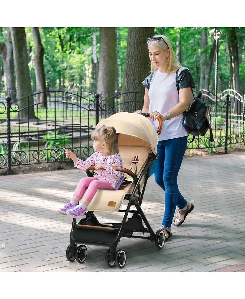 Slickblue Toddler Lightweight Aluminum Frame Stroller with Net