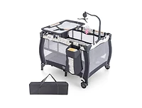 Portable Baby Playard with Changing Table Bassinet and Music Box