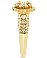 Diamond Double Halo Engagement Ring (1 ct. t.w.) in 14k Gold