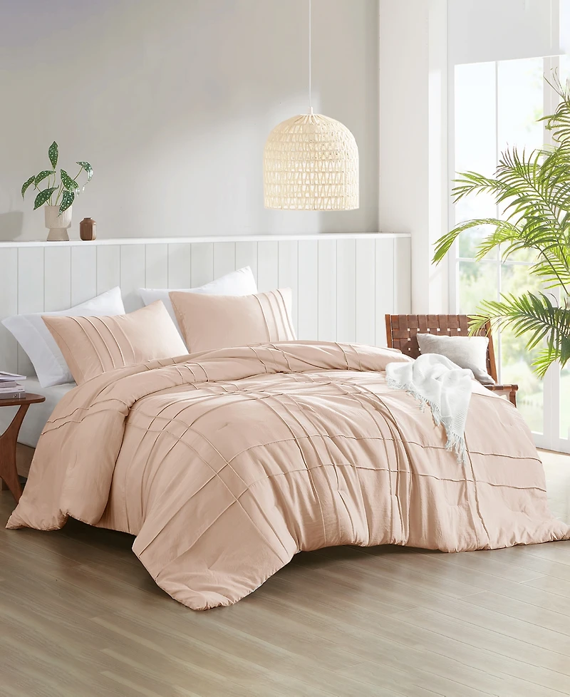 510 Design Porter Washed Pleated 3-Pc. Comforter Set, Queen