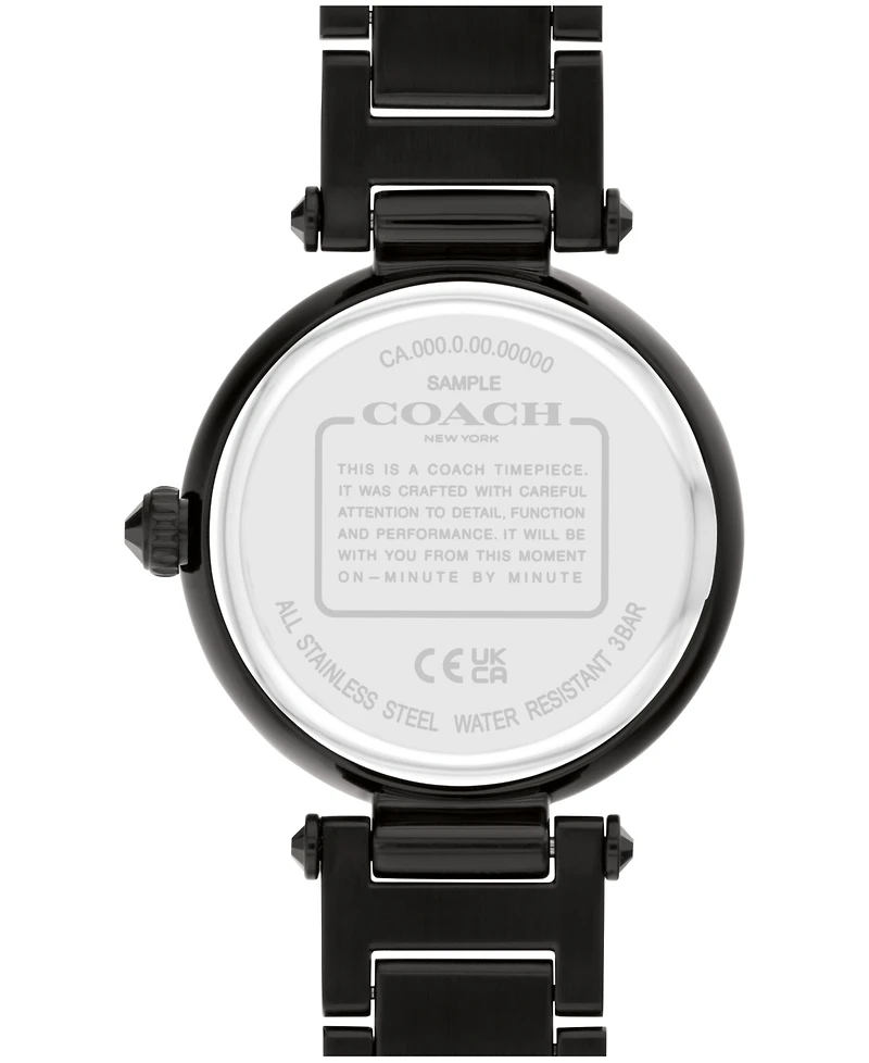 Coach Women's Cary Black Stainless Steel Crystal Watch 34mm