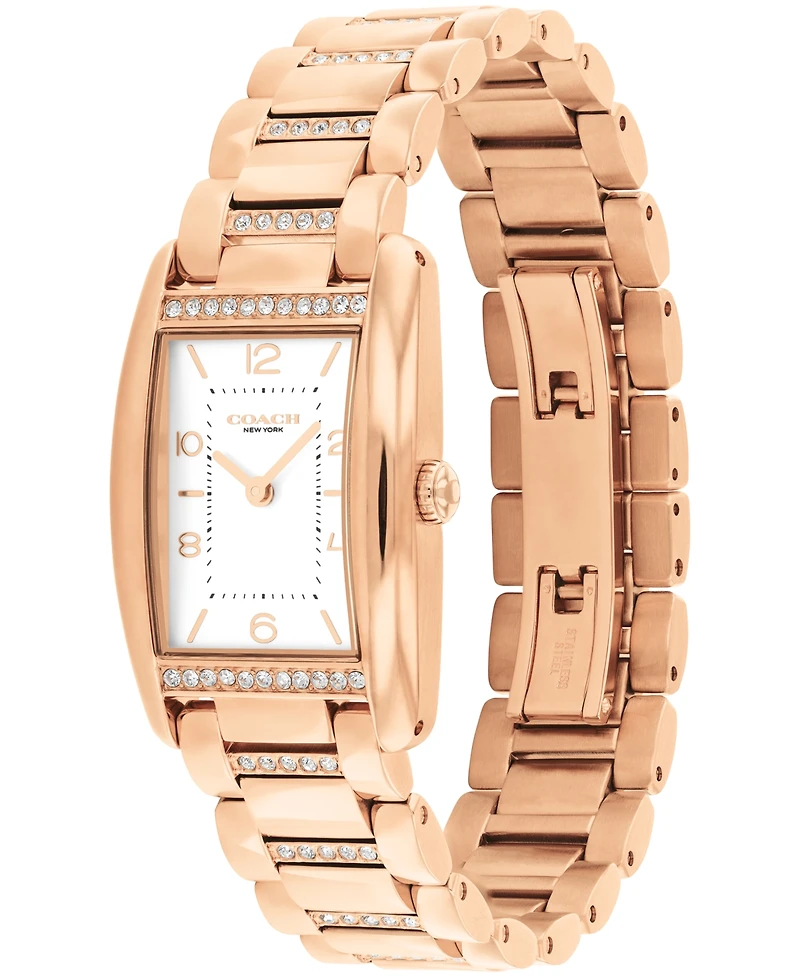 Coach Women's Reese Rose Gold-Tone Stainless Steel Crystal Watch 24mm