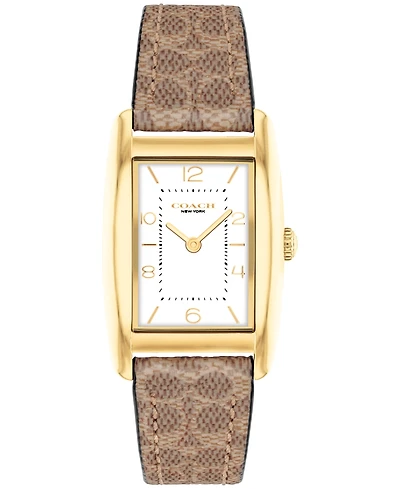 Coach Women's Reese Tan Signature C Canvas Watch 24mm