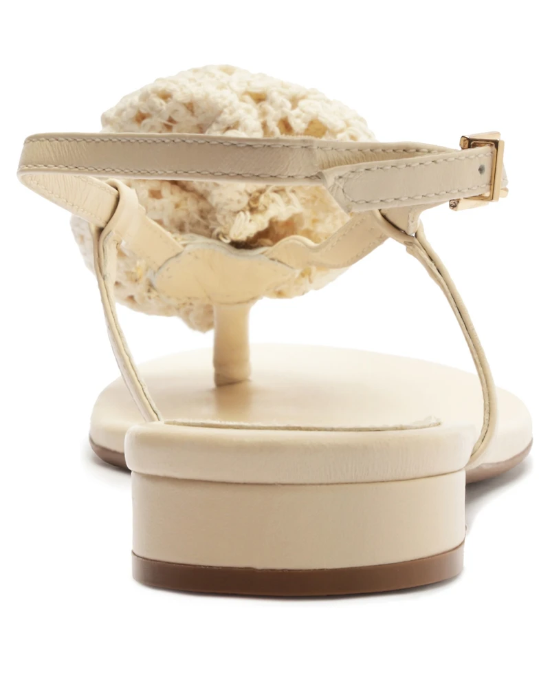 Arezzo Women's Isla Flower Flat Sandals