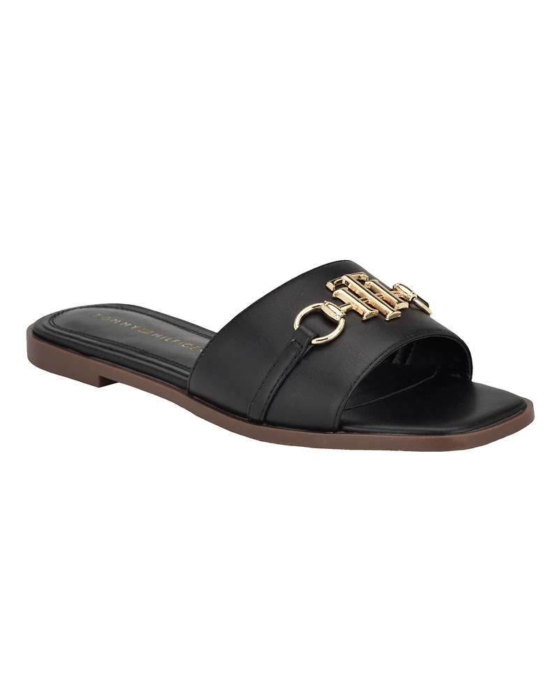 Tommy Hilfiger Women's Pipper Logo Flat Slide Sandals