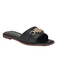 Tommy Hilfiger Women's Pipper Logo Flat Slide Sandals