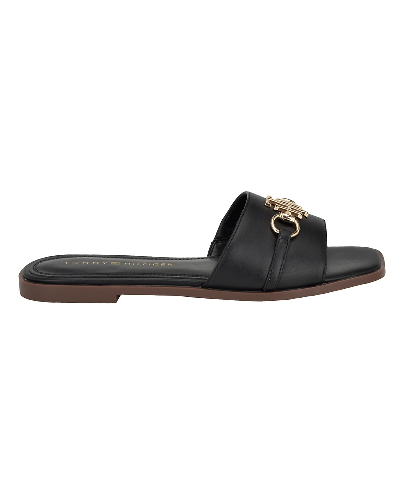 Tommy Hilfiger Women's Pipper Logo Flat Slide Sandals