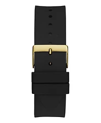 Guess Men's Analog Black Silicone Watch, 44mm