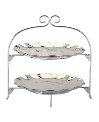 Certified International Silver Coast 2 Tier Rack with 11" Plates