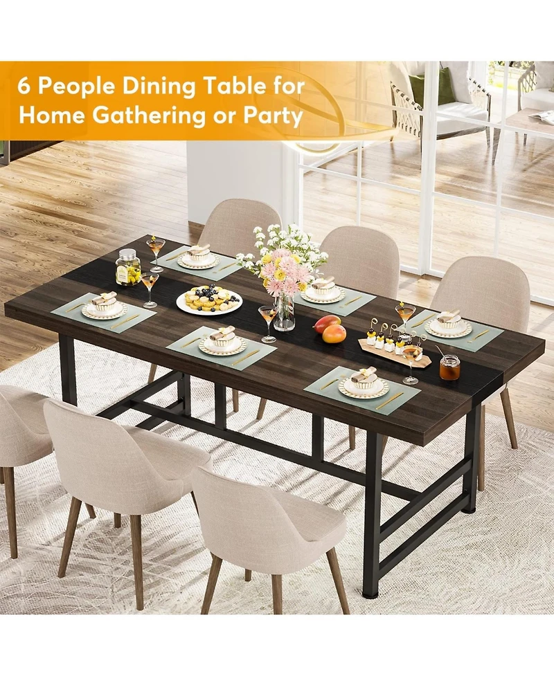 Tribesigns Dinning Table for 6 People, 70.86 inches Home & Kitchen Table