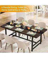 Tribesigns Dinning Table for 6 People, 70.86 inches Home & Kitchen Table