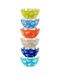 Certified International Seaside Set of 6 All Purpose Bowl, 6.25" 6 Asst