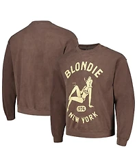 Men's Brown Distressed Blondie New York Pullover Sweatshirt