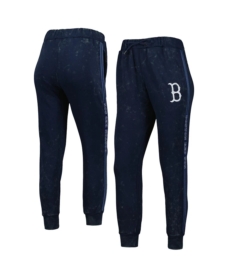 Women's The Wild Collective Navy Boston Red Sox Marble Jogger Pants