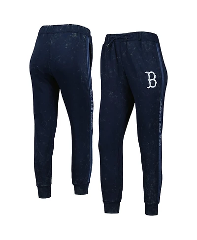 Women's The Wild Collective Navy Boston Red Sox Marble Jogger Pants