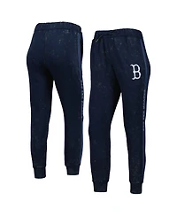 Women's The Wild Collective Navy Boston Red Sox Marble Jogger Pants