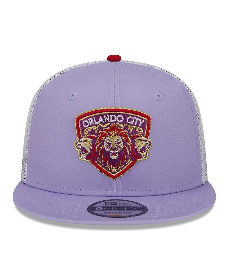 Men's New Era Purple Orlando City Sc Jersey Hook Trucker 9FIFTY Snapback Hat