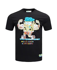 Men's Freeze Max Black SpongeBob SquarePants Musclebob Buffpants T-shirt