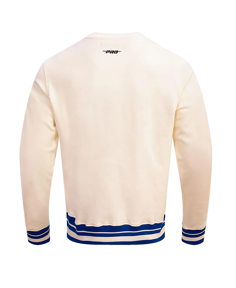 Men's Pro Standard Cream Seattle Seahawks Retro Classics Fleece Pullover Sweatshirt