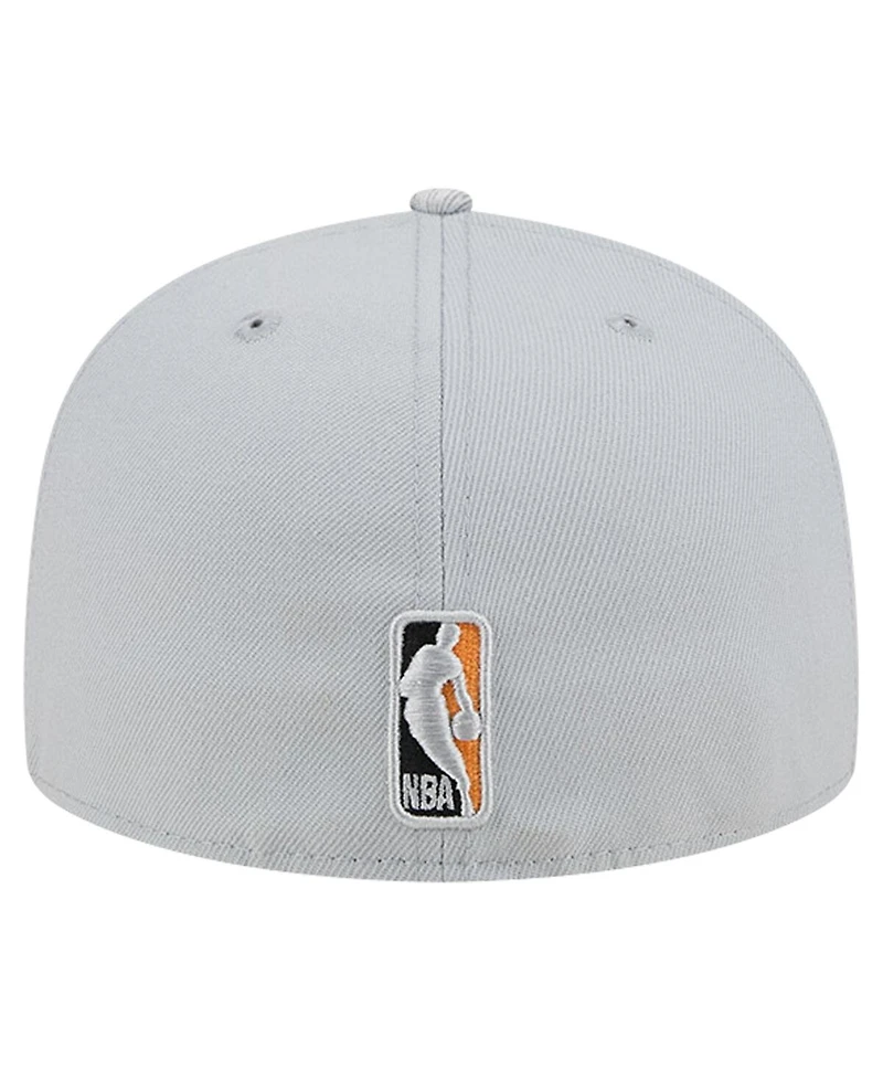 Men's New Era Gray Phoenix Suns Active Color Camo Visor 59FIFTY Fitted Hat