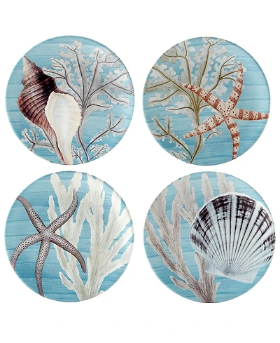 Certified International Beyond the Shore Set of 4 Salad Plates