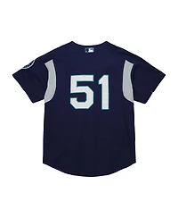 Men's Mitchell & Ness Ichiro Suzuki Navy Distressed Seattle Mariners Cooperstown Collection Batting Practice Jersey
