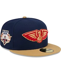 Men's New Era Navy, Gold New Orleans Pelicans Gameday Gold Pop Stars 59FIFTY Fitted Hat