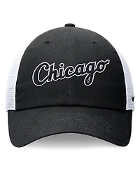 Men's Nike Black Chicago White Sox Evergreen Wordmark Trucker Adjustable Hat