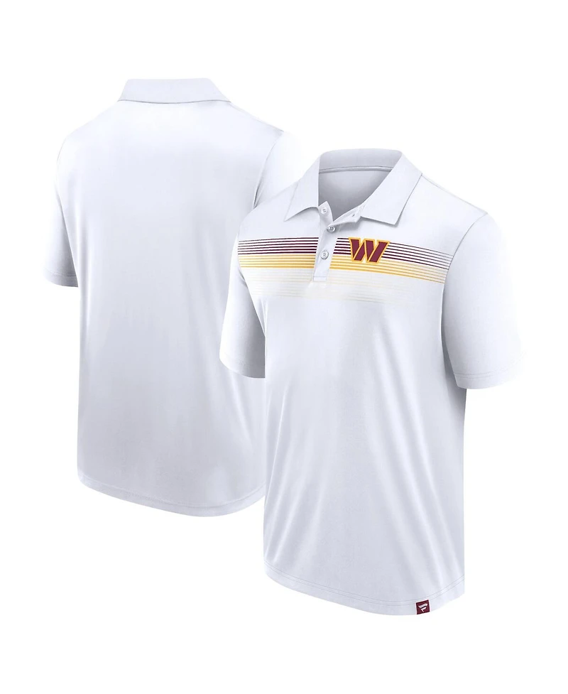 Men's Fanatics White Washington Commanders Victory For Us Interlock Polo Shirt
