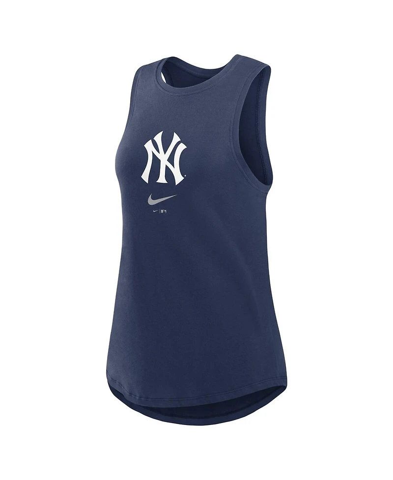 Women's Nike Navy New York Yankees Legacy Icon High Neck Fashion Tank Top