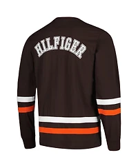 Men's Tommy Hilfiger Brown, Orange Cleveland Browns Nolan Long Sleeve T-shirt