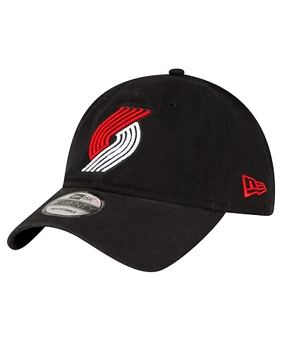 Men's New Era Black Portland Trail Blazers Team 2.0 9TWENTY Adjustable Hat